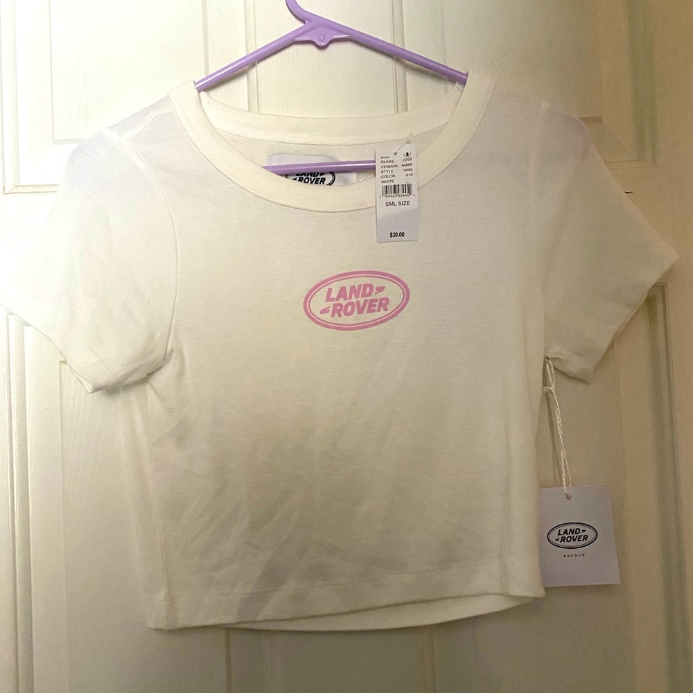PacSun Cropped Land Rover Tee NWT